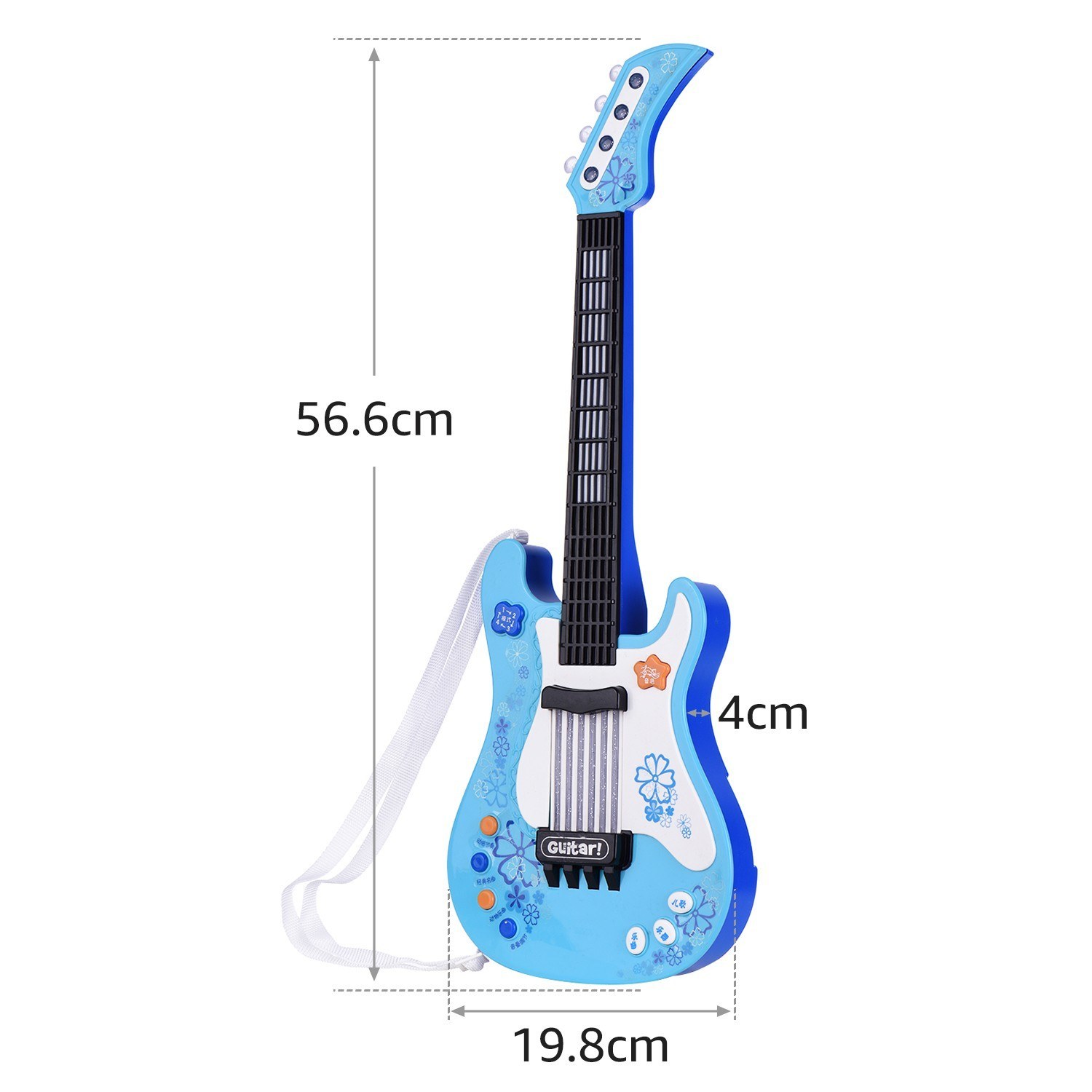 Baroni Toys Guitare pour enfants 3 ans avec lumières, jouet musical avec effets sonores et lumineux, guitare électrique musiciens, (rose Baroni Toys Guitare pour enfants 3 ans avec lumières, jouet musical avec effets sonores et lumineux, guitare électrique musiciens, (rose