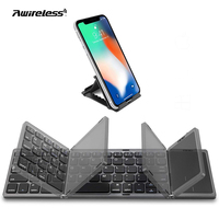 Produsen Grosir OEM/ODM Keyboard Nirkabel Bluetooth Lipat Tipis Portabel dengan Touchpad untuk Tablet, Notebook, dan Smartphone