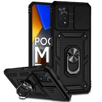Housse de protection anti-gravité pour Xiaomi Poco M4 Pro 4G Slide Push Window Magnetic Suction Back Cover