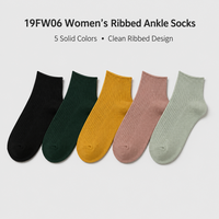 Chaussettes côtelées sans couture écologiques pour femmes - Chaussettes d'été respirantes en tricot avec motif nœud