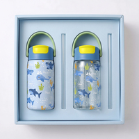 Ensemble de vaisselle polyvalent 2-en-1 Everich : Bouteille de sport légère en plastique et tasse isotherme en acier inoxydable pour la gym et les voyages