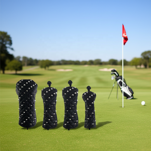Vente directe d'usine, commerce électronique transfrontalier, housses de tête de club de golf, housses de tête de putter, matériau PU, imperméable, rivets purs - Product Image 1