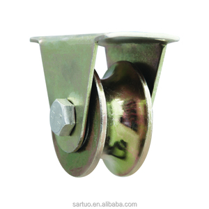 Track Door Transporte U Forma Groove of <span class=keywords><strong>Antique</strong></span> <span class=keywords><strong>Metal</strong></span> Caster Ferro Fundido Rodízios e Rodas de Perfil Baixo Rodízio Tamanho 100mm - Product Image 5