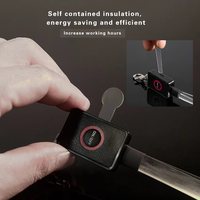 Badge lumineux en acrylique gravé au laser, alimenté par pile bouton, pour promotion de marque sur salon professionnel, avec cordon, vente en gros