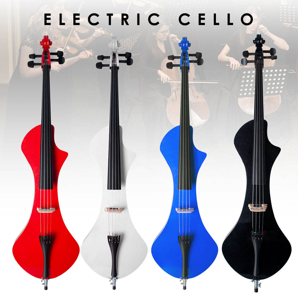NAOMIサイレントエレクトリックチェロ4/4チェロ4弦カラフルソリッド
