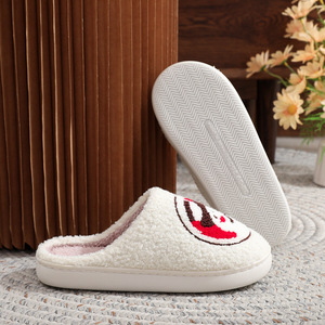 Chaussons <span class=keywords><strong>d</strong></span>'intérieur de Noël <span class=keywords><strong>en</strong></span> peluche épaisse, doublure douce <span class=keywords><strong>en</strong></span> polaire <span class=keywords><strong>d</strong></span>'<span class=keywords><strong>agneau</strong></span>, semelle antidérapante <span class=keywords><strong>en</strong></span> TPR, chaussons <span class=keywords><strong>d</strong></span>'hiver confortables et chauds pour les fêtes - Product Image 5