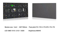 LED Modül P1.86 GOB 320x160mm Kavisli İç Mekan Ekranlar için Led Video Duvar Paneli