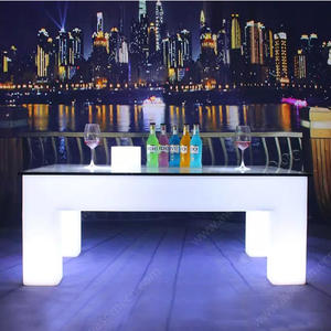 Disco DJ LED Shinning Colorful Square Bar Table <span class=keywords><strong>Muebles</strong></span> de exterior para clubes - Product Image 5