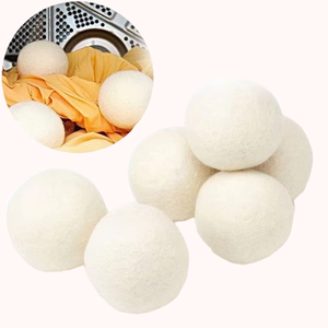 Handmade Hữu Cơ 5- 10Cm Kích Thước Len Máy Sấy Quả Bóng Thiên Nhiên Len Giặt Bóng - Product Image 3