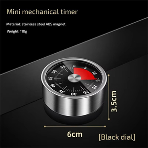 Wholesale Stainless Steel Mechanical Kitchen Rotate <b>Timer</b> Waterproof & Eco-Friendly Touch Control Round 60-Minute Countdown - Product Image 5