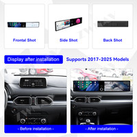 ZWNAV Double écran 12,3 pouces Carplay pour Mazda CX-5 2017-2025 Lecteur multimédia GPS Navi BT WIFI Écran tactile Radio de voiture Wirecarplay