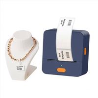 Printer Thermal Nirkabel Portabel Mini 20-58mm untuk Mencetak Label Perhiasan, Label Harga, Stiker Nama