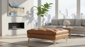 Banco Tapizado en Lino con Diseño Acolchado, Mueble de Asiento Moderno y Lujoso con Estructura Resistente de Primera Calidad, para Uso en Hogar, Apartamento o Escuela - Product Image 2