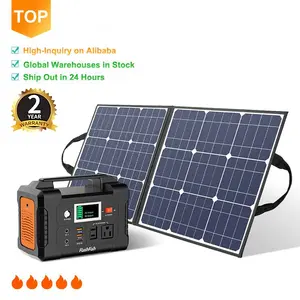 FF Flashfish Rechargeable Battery Supply Energy system 200W Portable Power Station with 50/60W Foldable Generator Solar panels