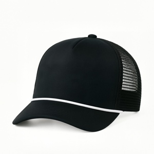 หมวกแก๊ปทรง Trucker แบบมีเชือกผูก ปรับขนาดได้ ด้านหลังเป็นตาข่ายระบายอากาศ  แบบ Snapback พลาสติก  หมวกเปล่าสำหรับกอล์ฟ  สำหรับทุกเพศ  รับสกรีนโลโก้ - Product Image 5