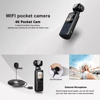 Caméra WiFi de poche HD 4K 270 °   Caméscope portable anti-tremblement rotatif pour sports de plein air, mini enregistreur vidéo DV DVR pour vélo