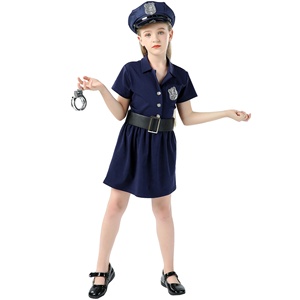 Costume d'agent de police pour enfants, <span class=keywords><strong>tenue</strong></span> de policier pour enfants pour Halloween, déguisement de jeu de rôle (sans menottes) - Product Image 5