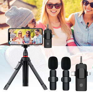 Micrófonos de solapa de transmisión K15, micrófono Lavalier inalámbrico 3 en 1 para transmisión en vivo, micrófono de teléfono para juegos, reducción de ruido, inalámbrico - Product Image 5