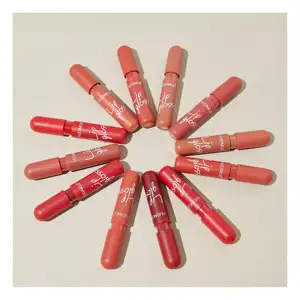 Lip Gloss grosir massal labial espejo Liner Label pribadi kustom minyak bibir bibir bibir lipstik tahan air dengan kunci berpigmen Lip Gloss