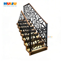 HJ moderne Treppentrage, Leitungen, schmiedeeiserne Treppen, Edelstahl-Balkon-Treppen, Geländer, Handläufe, Brüstung