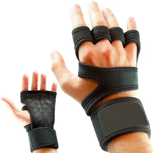 MKAS Gants d'entraînement en néoprène noir avec logo personnalisé Gym Gants d'haltérophilie