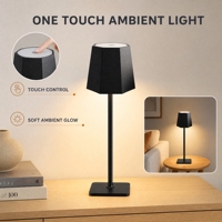 Lampe de table LED rétro pour café, ambiance chaleureuse, avec commande tactile et chargement USB - Style bar