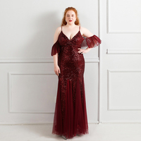 18272-S # Robes de soirée à paillettes Robe de soirée longue sexy pour femmes Robe de grosse dame. Robe surdimensionnée Robe grande taille Super robe