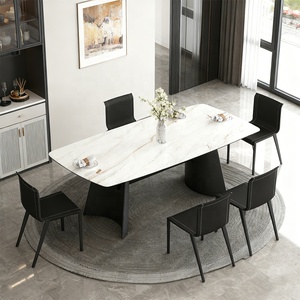 Ensemble de <span class=keywords><strong>table</strong></span> et de chaises à manger en pierre de granit le moins cher, buffet pour 8 personnes, importé d'Inde, style danois - Product Image 1