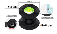 Sous-verres antidérapants en caoutchouc légers et chauffants, design rétro de disque vinyle de luxe, écologiques, 400 mm, avec logo personnalisé, vente en gros