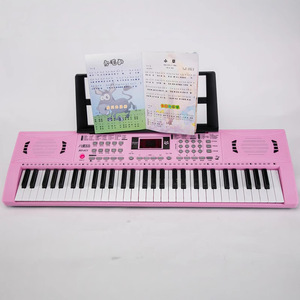 คีย์บอร์ดอิเล็กทรอนิกส์สำหรับเด็ก บาดู รุ่น BD-613 61 คีย์ สีชมพู ของเล่นดนตรีสำหรับเด็กอายุ 2-4 ปี - Product Image 1