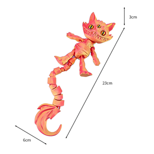 Figurine de chat mignonne imprimée en 3D, jouet décoratif, figurine créative articulée, personnages de dinosaures de la série Frozen, en verre, échelle 1/12, pour les 7-12 ans - Product Image 6