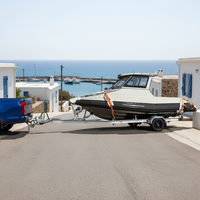 Remorque de bateau légère galvanisée à chaud, capacité de charge de 500 kg, résistante à la corrosion et pratique