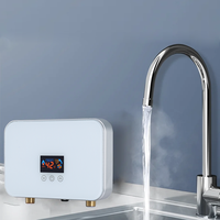 Pemanas Air Listrik Mini Instan 220V 3.5KW, Pemanas Air Tanpa Tangki Suhu Konstan untuk Rumah Tangga