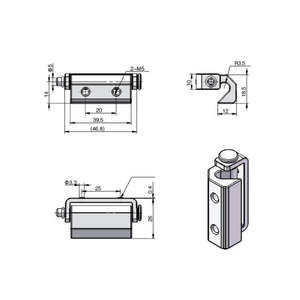 Hengsheng HY indegree <span class=keywords><strong>Inset</strong></span> مفصلات مخفية نصف ألومنيوم مفصلات حديدية للمعدات الصناعية الخارجية والمستودعات - Product Image 6