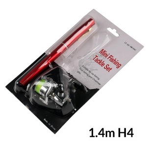 Canna da Pesca Tascabile Pieghevole 1M 1.4M 1.6M ad Azione Lenta con Mulinello, <span class=keywords><strong>Kit</strong></span> Mini Canna da Pesca a Penna, 7 Colori - Product Image 2