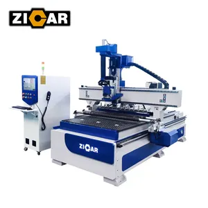 ZICAR completamente automatico 3 assi macchina per incisione router CNC per legno metallo alluminio di alta qualità CNC nidificazione ATC macchina