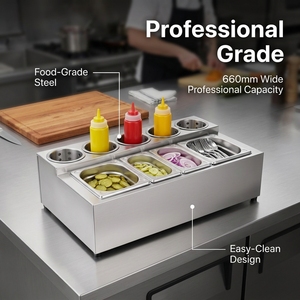 Portacubiertos y Portacondimentos de Acero Inoxidable, Otros Suministros para Hoteles y Restaurantes, Equipo de Cocina Comercial para Restaurantes - Product Image 1