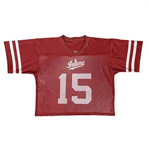 Men's V-Neck Football Jersey Short Sleeve Mesh Breathable 100% Polyester Number 15 Screen Printed High Quality Elastic Waist All - Product Image 1