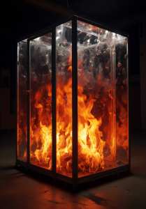 स्वचालित बंद आग प्रतिरोधी खिड़की 60 मिनट, भागने मार्ग के लिए विद्युत नियंत्रण - Product Image 3