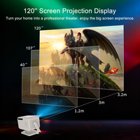Proyector LED P21 GTV Mini ATV de Fábrica OEM, 350 ANSI Lúmenes, Compatible con 4K, Full HD, Android TV Portátil
