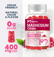 Soulagement du stress Os forts Supplément musculaire Calcium Potassium Magnésium Zinc Glycinate Gommes pour un bon sommeil