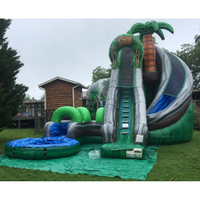 Aire de jeux aquatiques gonflable pour enfants, trampoline aquatique extérieur avec toboggan, bâche en PVC durable pour parc aquatique et location de fête