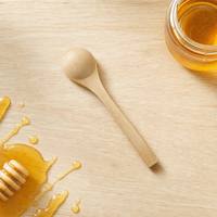 Cuillère à miel en bambou, petite cuillère en bois pour confiture, mini-cuillère à condiments pour miel, sirop, thé, dessert, ustensile de service de cuisine
