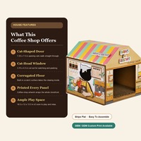 Griffoir pour chats en carton imprimé sur le thème du café, pour chats d'intérieur, vente en gros, directement de l'usine