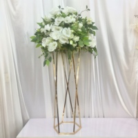 Zhuoyun nouveau Design métal or Vase fête événement gâteau affichage décoration fleur support mariage pièce maîtresse