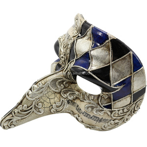 Doğrudan fabrika satış yüksek kalite plastik Handpainted parti venedik tarzı uzun burun maskeli topu kostümleri DIY düğün maskesi - Product Image 5