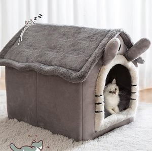 Casa para Gatos y Perros, Cama para Mascotas, Cueva para Gatos, Nido Suave de Felpa, Cálida Tienda para Cachorros con Cojín Extraíble y Lavable, Linda Casa para Mascotas - Product Image 1