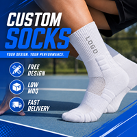 Chaussettes de sport personnalisées avec logo, chaussettes de sport extensibles de qualité supérieure pour l'exercice, la marche et les performances quotidiennes