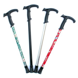 Bastones de Senderismo Ajustables de Aleación de Aluminio, Bastones Telescópicos de Dos Secciones para Uso en Exteriores por Personas Mayores, Impresos en Rojo, Verde, Negro y Plateado - Product Image 3