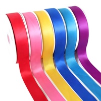 Ruban en satin rose double face écologique fait main, couleur unie, 1,5 pouce, 100 yards, vente en gros d'usine, pour gâteaux, bouquets et arrangements floraux